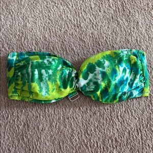 Victoria's Secret Green and Yellow Bikini Top